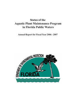 Status of the Aquatic Plant Maintenance Program in Florida Public Waters