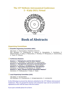 Book of Abstracts