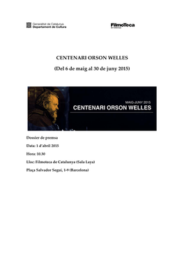 Dossier Orson Welles