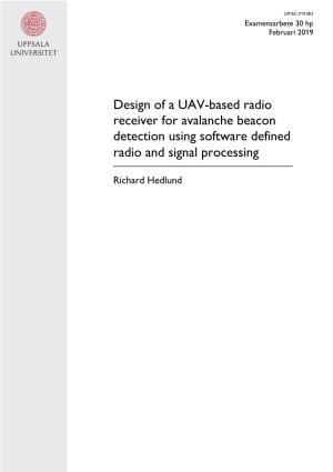 Design of a UAV-Based Radio Receiver for Avalanche Beacon Detection Using Software Defined Radio and Signal Processing