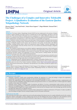 A Qualitative Evaluation of the Eastern Quebec Telepathology Network