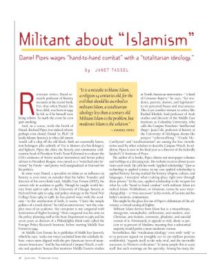 Militant About “Islamism”