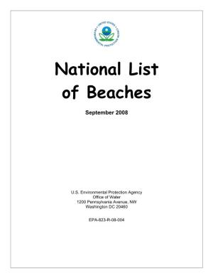 National List of Beaches 2008