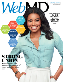 STRONG UNION Actor Gabrielle Union Urges Women Not to Put Off Breast-Cancer Screenings PG
