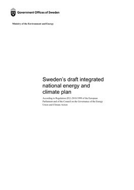 Sweden's Draft Integrated National