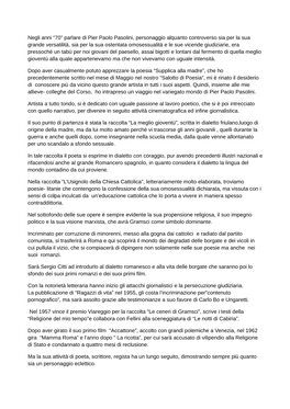 “70” Parlare Di Pier Paolo Pasolini, Personaggio Alquanto Controverso