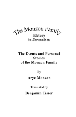The Monzon Family History in Jerusalem