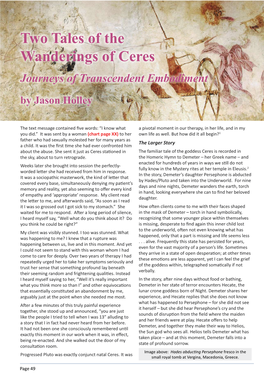 Two Tales of the Wanderings of Ceres by Jason Holley