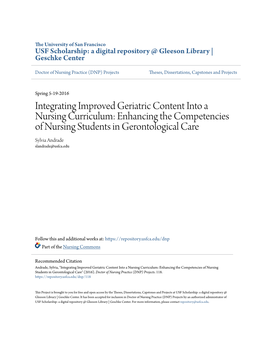 Integrating Improved Geriatric Content Into