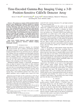 Time-Encoded Gamma-Ray Imaging Using a 3-D Position-Sensitive Cdznte Detector Array