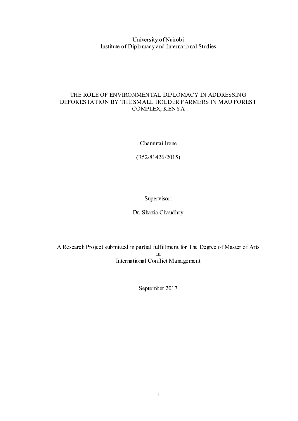 The Role of Environmental Diplomacy in Addressing Deforestation by the ...