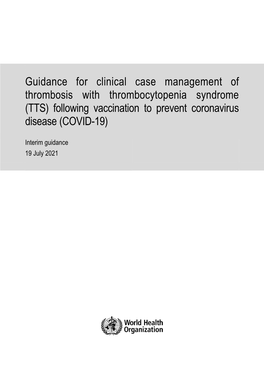 TTS) Following Vaccination to Prevent Coronavirus Disease (COVID-19
