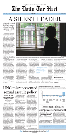 UNC Misrepresented Sexual Assault Policy