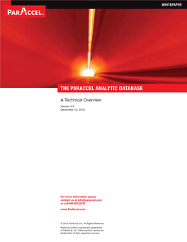 The Paraccel Analytic Database