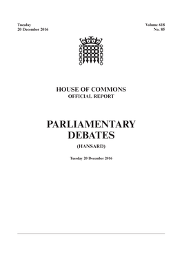 Whole Day Download the Hansard Record of the Entire Day in PDF Format. PDF File, 1.19