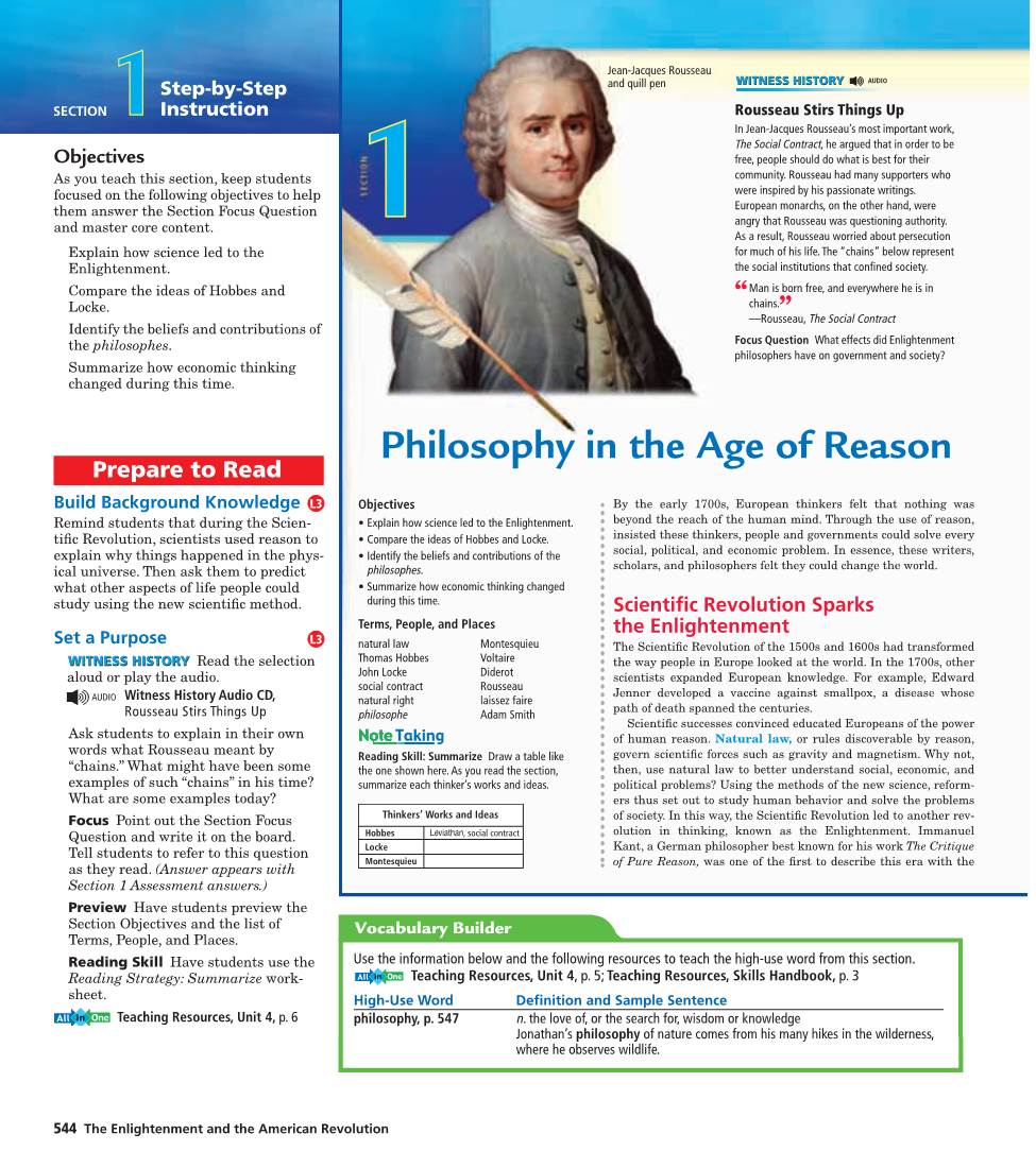 Philosophy in the Age of Reason Prepare to Read