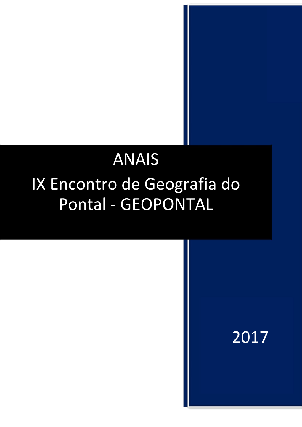 ANAIS IX Encontro De Geografia Do Pontal