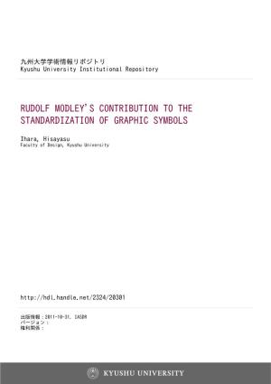 Rudolf Modley's Contribution to the Standardization of Graphic Symbols