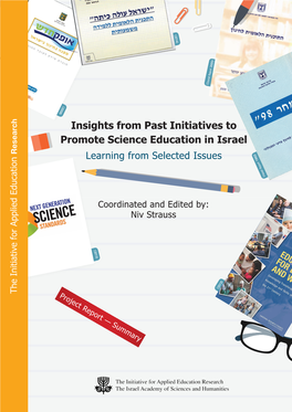 Insights from Past Initiatives to Promote Science Education in Israel Research