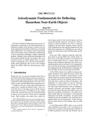 Astrodynamic Fundamentals for Deflecting Hazardous Near-Earth Objects