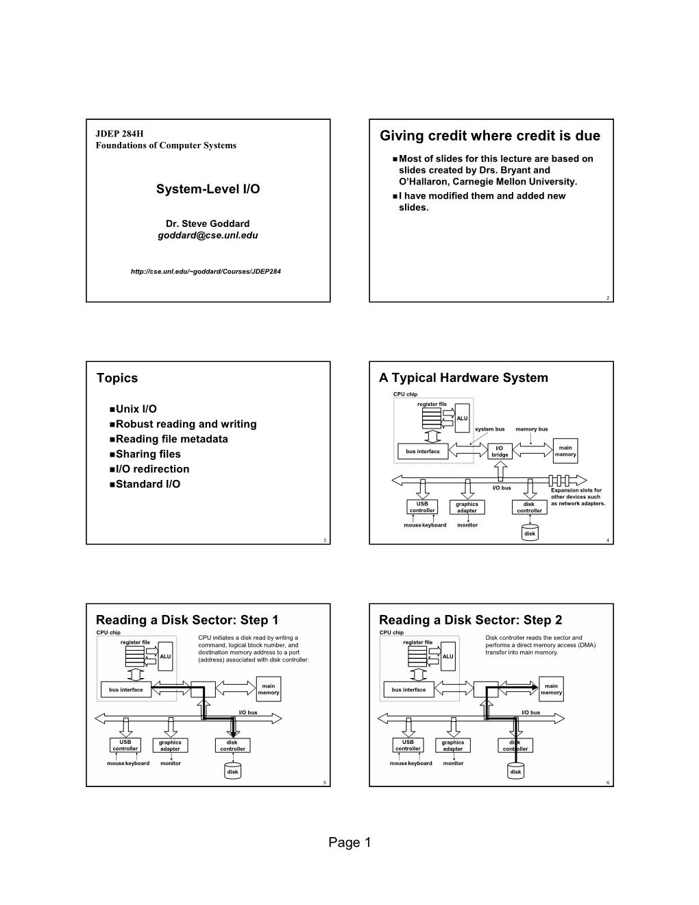 System-Level I/O  I Have Modified Them and Added New Slides