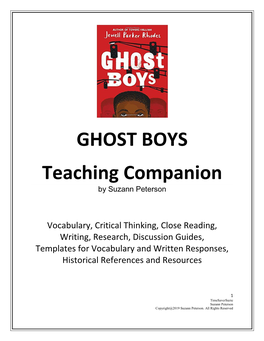 GHOST BOYS Teaching Companion by Suzann Peterson