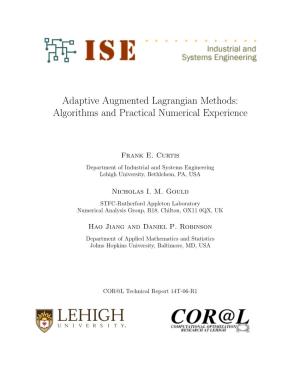 Adaptive Augmented Lagrangian Methods: Algorithms and Practical Numerical Experience