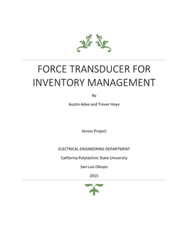 Force Transducer for Inventory Management