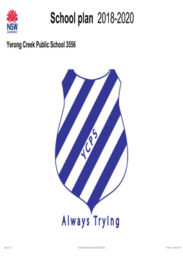 2018-2020 Yerong Creek Public School School Plan