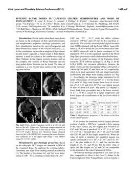 Effusive Lunar Domes in Capuanus Crater: Morphometry and Mode of Emplacement