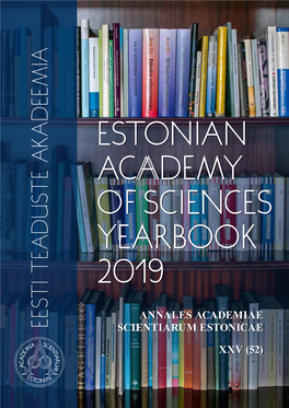 Estonian Academy of Sciences Yearbook 2019 Academy Estonian 2019