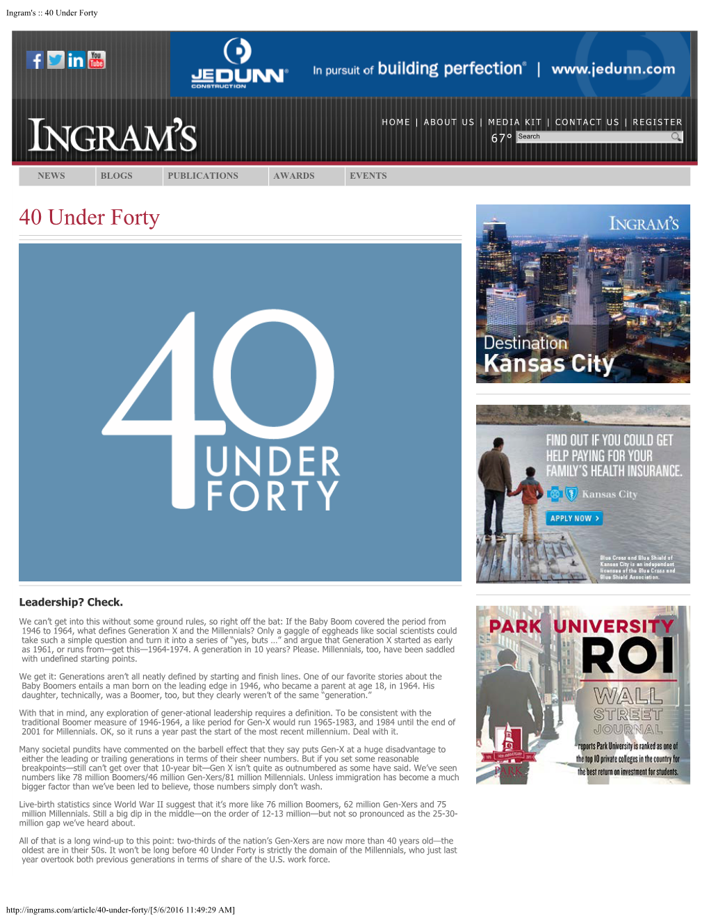 Ingram's :: 40 Under Forty