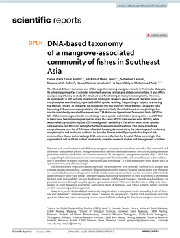 DNA-Based Taxonomy of a Mangrove-Associated Community Of