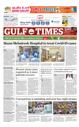 Hazm Mebaireek Hospital to Treat Covid-19 Cases