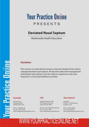 Deviated Nasal Septum Multimedia Health Education