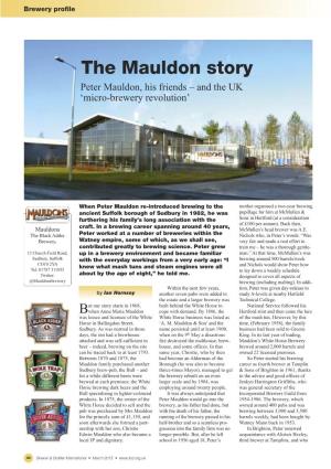 The Mauldon Story Peter Mauldon, His Friends – and the UK ‘Micro-Brewery Revolution’