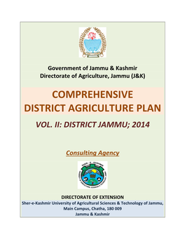 Comprehensive District Agriculture Plan