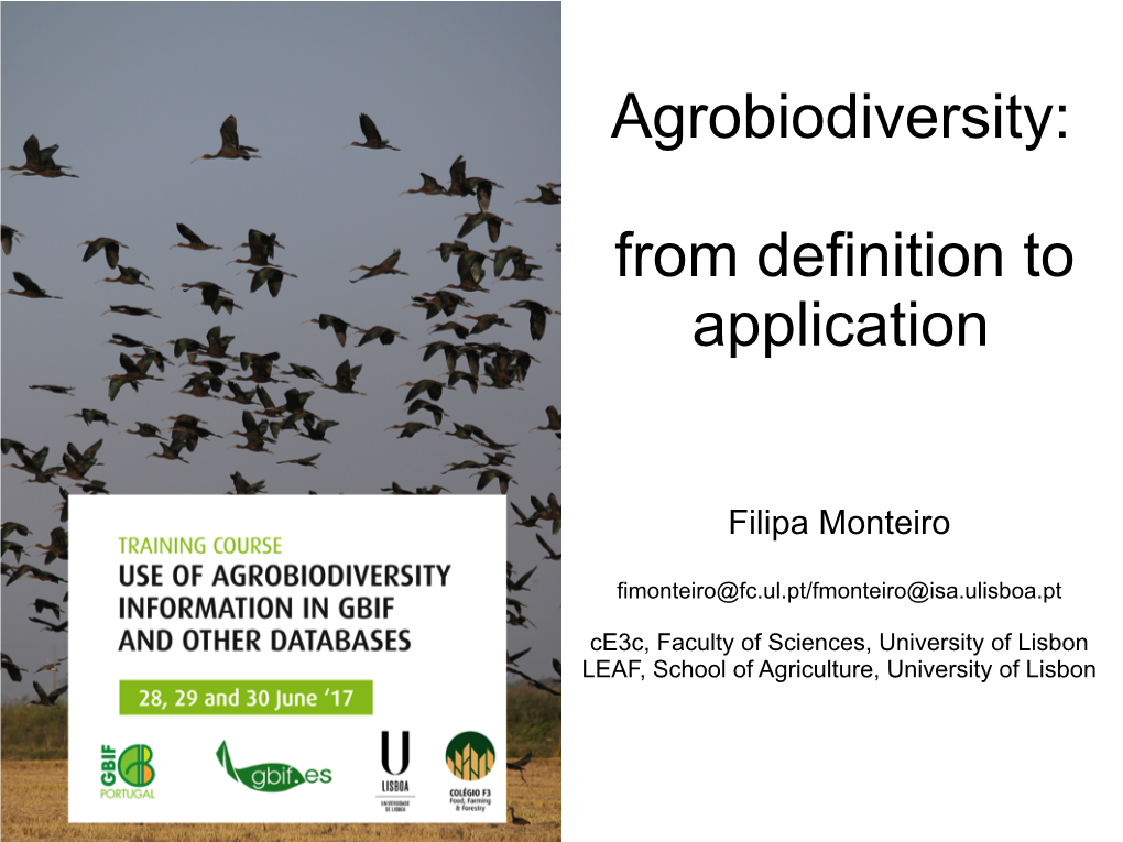 Agrobiodiversity: from Definition to Application