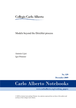 Models Beyond the Dirichlet Process