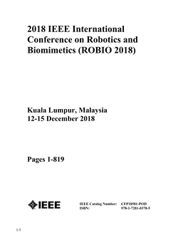 IEEE ROBIO 2018 Conference Paper