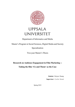 Research on Audience Engagement in Film Marketing