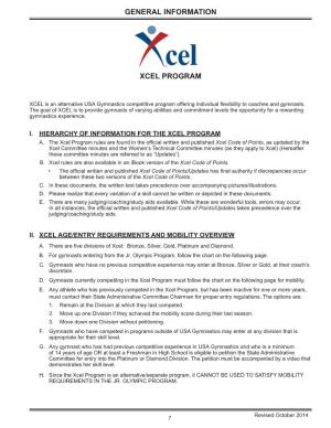 Xcel Program General Information
