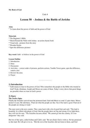 Lesson 50 - Joshua & the Battle of Jericho