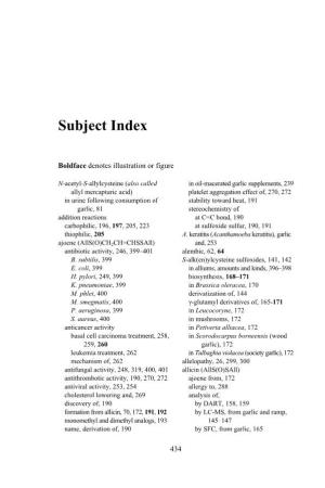 Subject Index