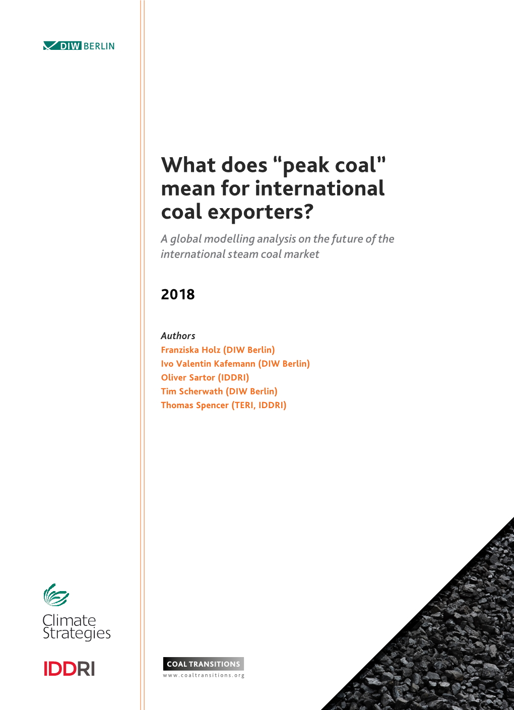 “Peak Coal” Mean for International Coal Exporters? a Global Modelling Analysis on the Future of the International Steam Coal Market