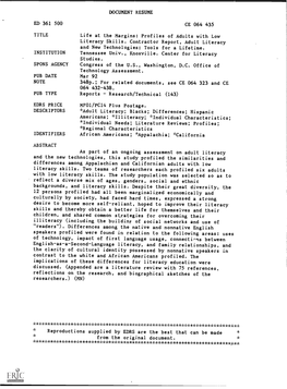 DOCUMENT RESUME ED 361 500 CE 064 435 TITLE Life at The