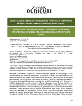 89 Etnoecologia E Retomada De Territórios Tradicionais