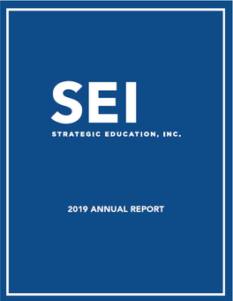 2018 ANNUAL REPORT Strategic Education, Inc