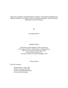 Spectacularizing the Homosexual Body: the Secret Rendezvous Among Global Gay Media, Local Straight Women, and the Media Industry in South Korea