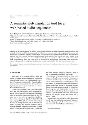 A Semantic Web Annotation Tool for a Web-Based Audio Sequencer